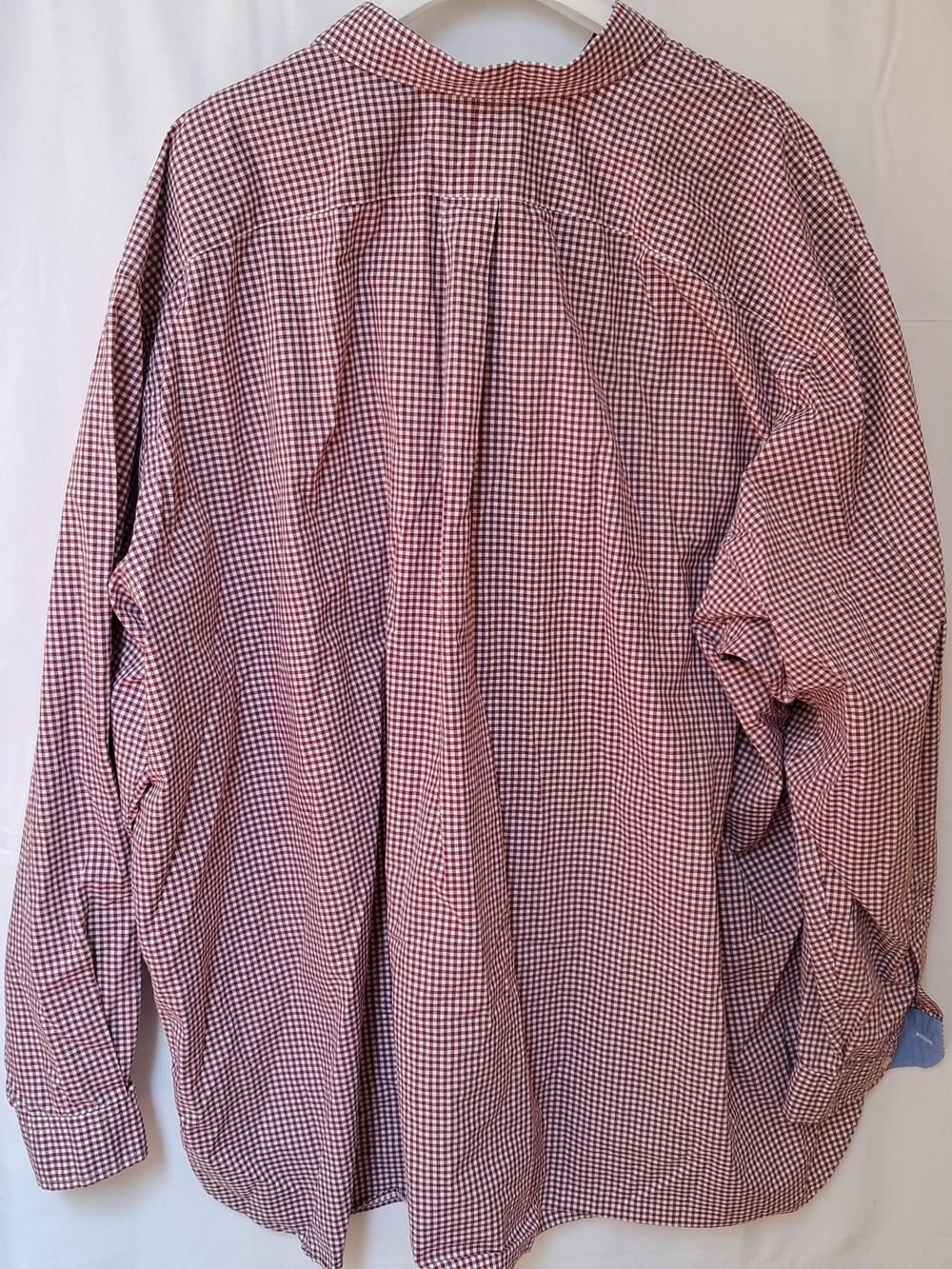 Ralph Lauren Mens 4XB Big & Tall Gingham Stretch‎ Cotton Button Down Shirt Red - Picture 8 of 12